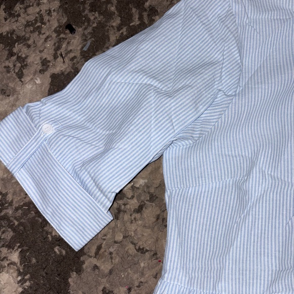 Blue Striped Women's Dress - Picture 3 of 5